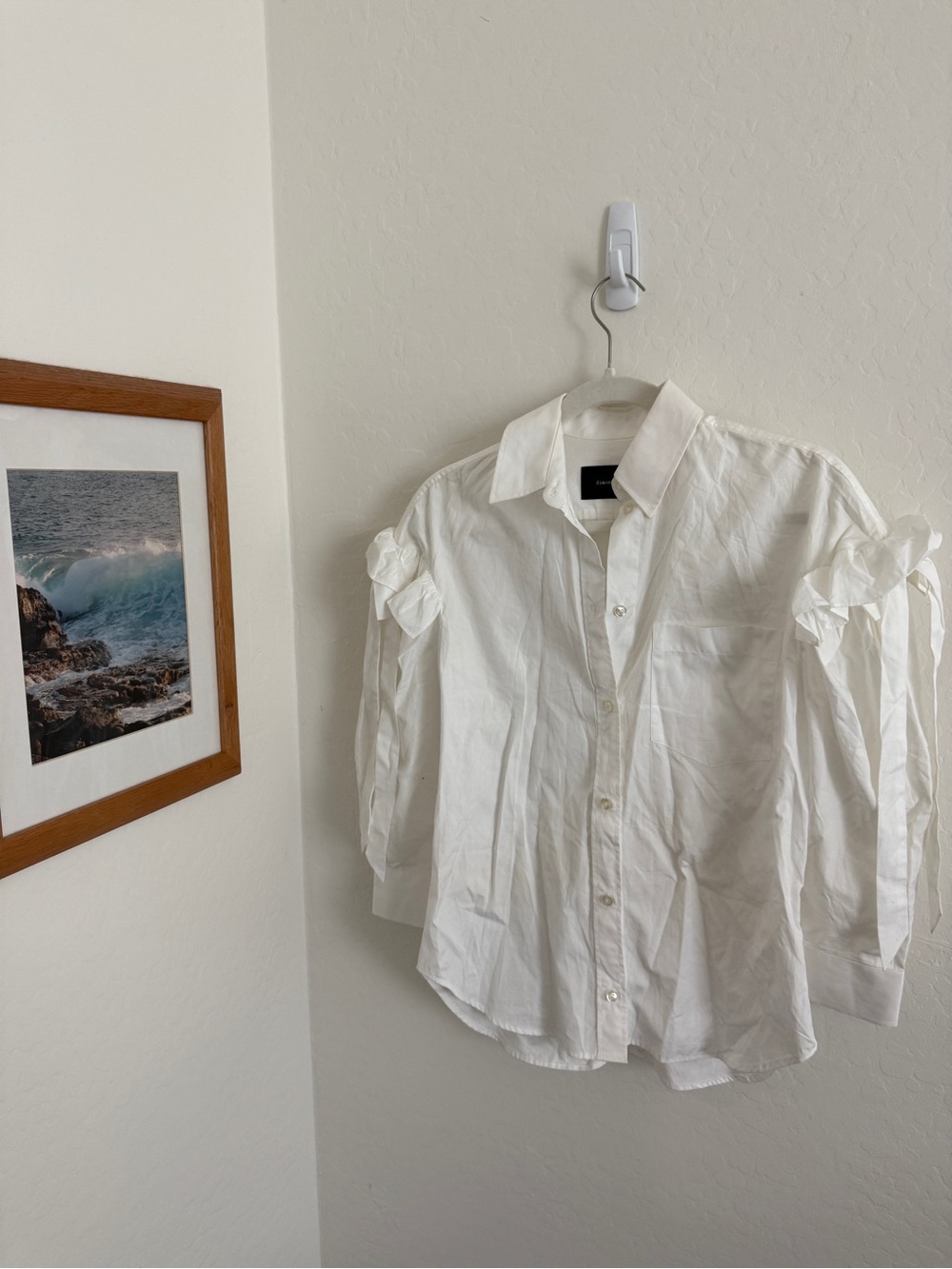 Simone Rocha White Ruffle Button Down Blouse - Picture 4 of 9